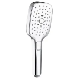 Marwell - Silver Quattro Handbrause - 3 Strahlarten Per Klick Wechselbar - Antikalknoppen - Selbstreinigungsfunktion