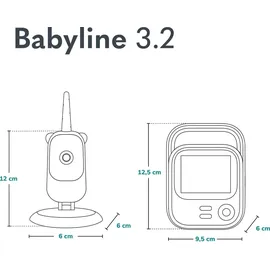 lionelo Babyline 3.2, Camera, Full HD Wi-Fi, Zwei-Wege-Kommunikation, 1920x1080 px, Range 50 / 350m Nachtmodus 3x Zoom