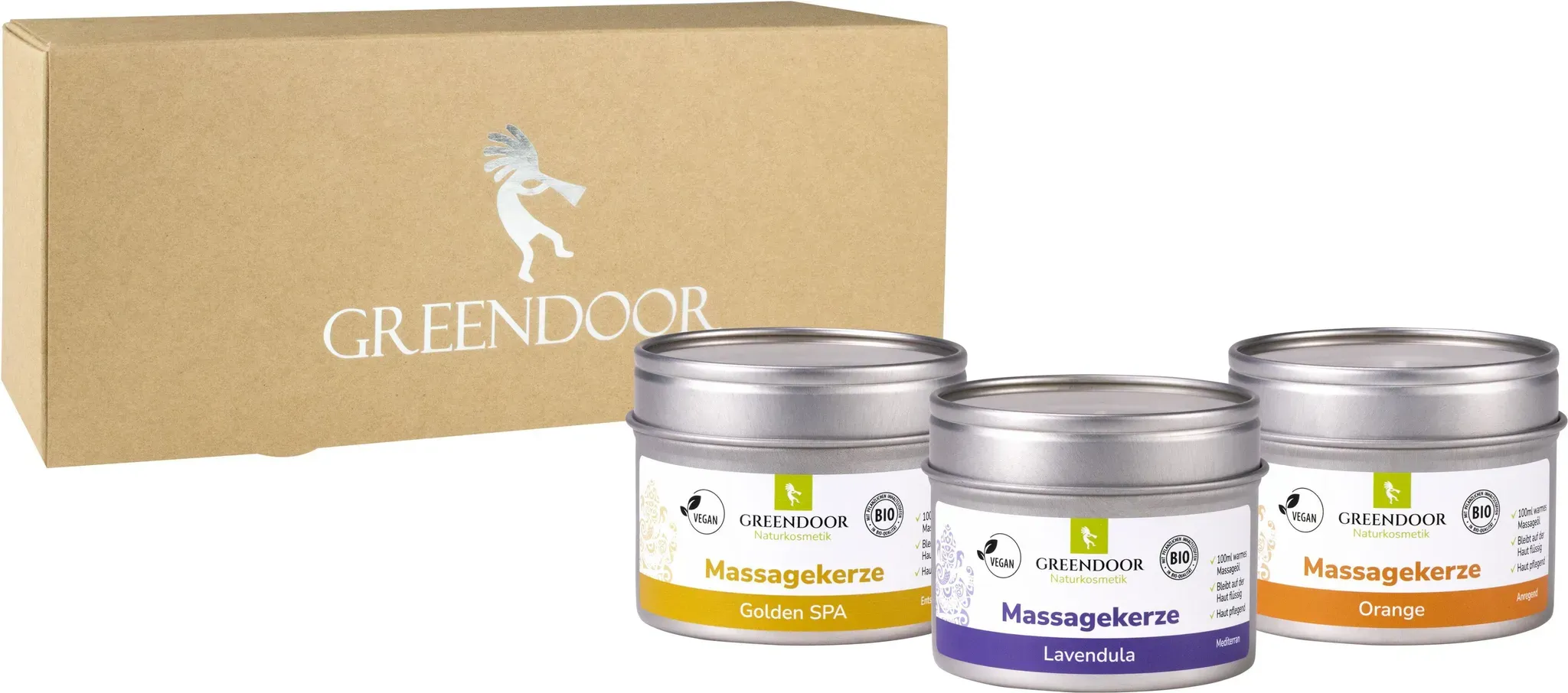 Greendoor Geschenk Set Massagekerzen 300 ml