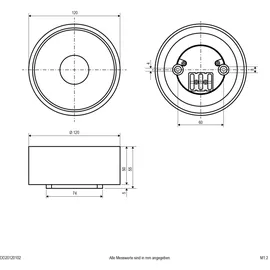EVN LED-Deckenleuchte 11,7W rund Glas
