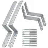 PremiumX Wandhalterung für Festzeltgarnitur Bierbank Biertisch Wand Halterung Garnitur Aufhängung 1 Tisch 2 Bänke Stahl-Wandhaken Halter Set inkl