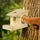 Relaxdays Eichhörnchen Futterhaus zum Hängen Hellbraun