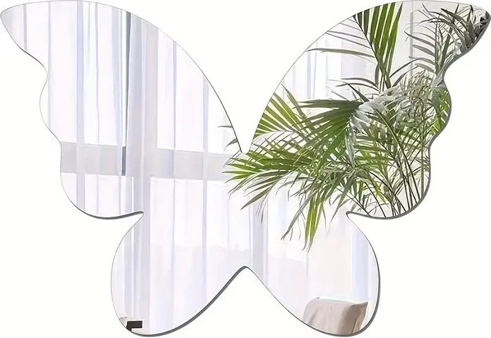 1 Stück PVC-Spiegelaufkleber Schmetterlings-Spiegelaufkleber