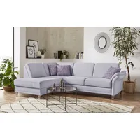 sit&more Ecksofa SIT & MORE "Clio L-Form", silber, B:254cm H:89cm T:190cm, Sofas, Ecksofa, wahlweise mit Bettfunktion und Bettkasten, inklusive Federkern