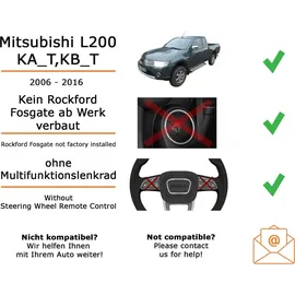 JUST SOUND best choice for caraudio Autoradio Einbaupaket JBL Celebrity 150 passend für Mitsubishi L200 KA_T, KB_T Schwarz | Bluetooth USB