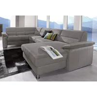 sit&more Wohnlandschaft Kunstleder U-Form 3-Sitzer Blau