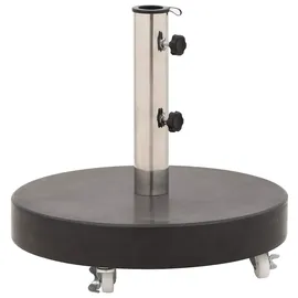 vidaXL Schirmständer Granit 30 kg Rund Schwarz