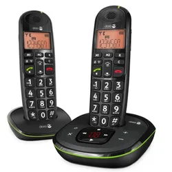 Doro PhoneEasy 105wr Duo - Schnurlostelefon - Anrufbeantworter mit Rufnummernanz