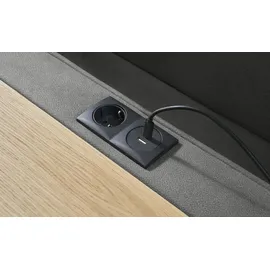 Wohnwert Trapezsofa Mikrofaser 3-Sitzer Grau
