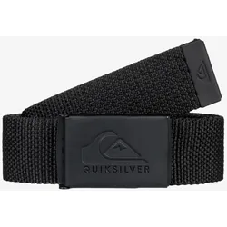 Koppelgürtel QUIKSILVER "PRINCIPAL SCHWACK", Herren, schwarz (schwarz, schwarz), Obermaterial: 100% Polyester, sportlich, Gürtel