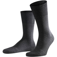 Falke Herren Socken Airport Plus, Kurzstrumpf, Freizeit- und Business-Socken, Unifarben Anthrazit 47-48