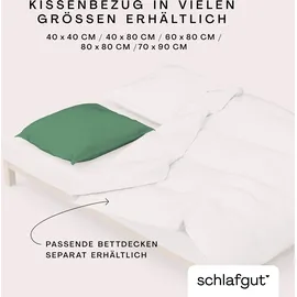 schlafgut Kissenbezug Woven Satin 40 x 40 cm Grün