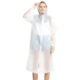 NATUCE Wiederverwendbare Regenponcho Jacke,Regencape mit Kapuze und Knopf,Regenponcho Regenmantel,Unisex Eva Regenmantel Poncho,per Escursionismo,Ciclismo,Campeggio e Viaggi