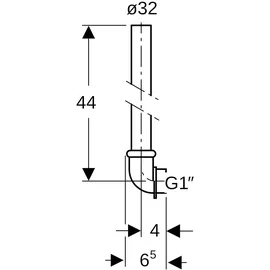 Geberit Spühlrohrzwischenstück für Urinal d32, 119703161 119703161