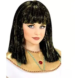 Cleopatra-Perücke mit goldenen Strähnen