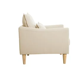 miliboo Sessel KATE Textil 77,5 x 76,5 x 77 cm Beige