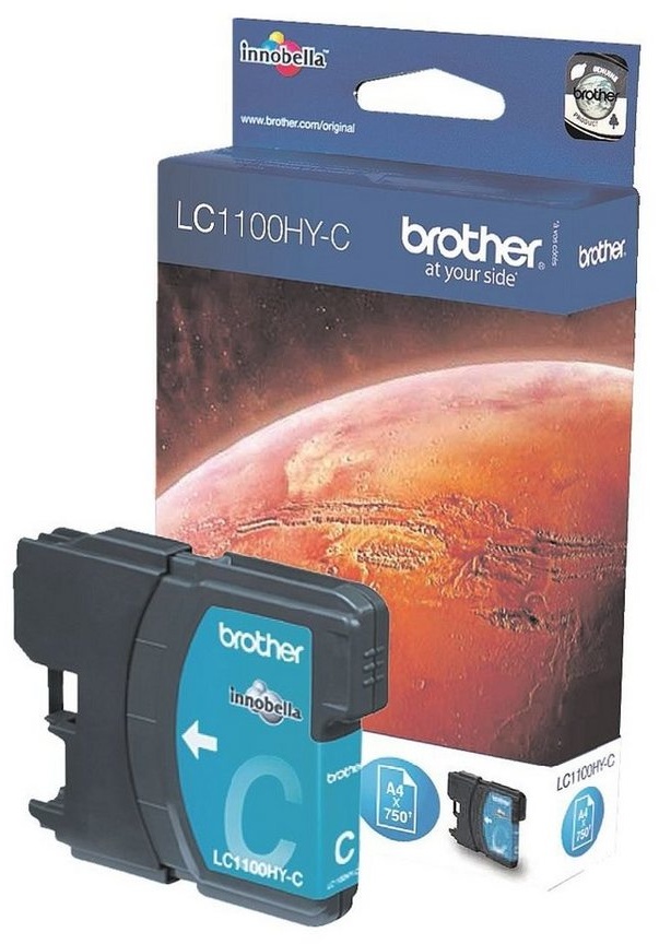 Produktbild Brother LC-1100HYC Tintenpatrone (Original Druckerpatrone, cyan) blau