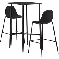 vidaXL 3-tlg. Bar-Set Stoff  Schwarz