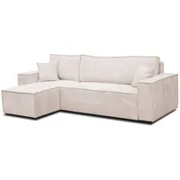 Venasi Möbel Ecksofa, Beige, Textil, 3-Sitzer, L-Form, 244x145 cm, Wohnzimmer, Sofas & Couches, Wohnlandschaften, Ecksofas