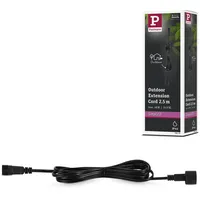 Paulmann SimpLED Verlängerungskabel Lampen-Verbindungskabel 2,5m Schwarz IP44