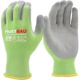 mustbau Arbeitshandschuhe 6 Pack,Gartenhandschuhe Montagehandschuhe, Wiederverwendbar, Größe:S