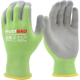 mustbau Arbeitshandschuhe 6 Pack,Gartenhandschuhe Montagehandschuhe, Wiederverwendbar, Größe:S