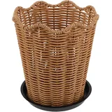 Handgefertigter Rattan Blumentopf Im Skandinavischen
