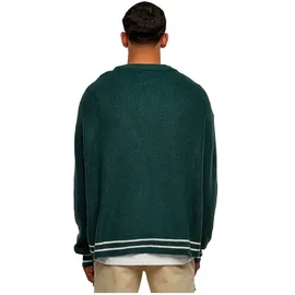 URBAN CLASSICS Sporty Boxy Cardigan | Schwarz - 3XL