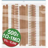 Quadrios 22P105 Kohleschicht-Widerstand Sortiment axial bedrahtet 0.5 W 5 % 1 Set