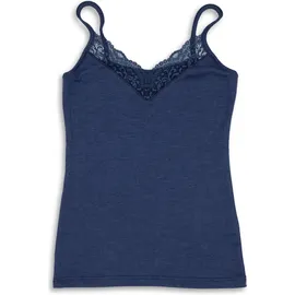 Engel Damen, Funktionsunterhose, Women's Top mit Spitze (M), blau