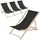 ECD Germany Sonnenliege 100 x 57,5 x 83 cm Schwarz