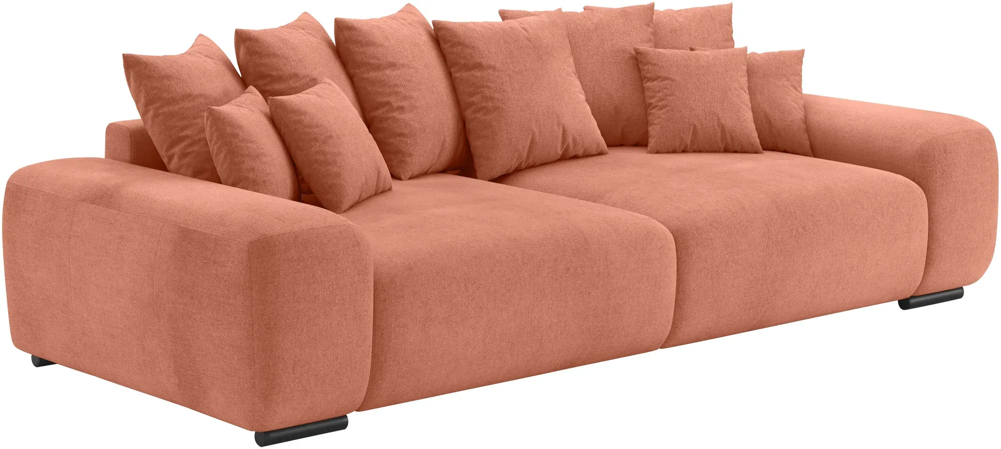 Big-Sofa HOME AFFAIRE "Sundance II" Sofas Gr. B/H/T: 310cm x 92cm x 141cm, Microfaser, braun (novaclean avanti 9 ginger) Dauerschläfer