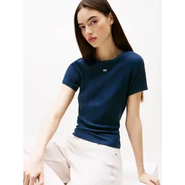 Tommy Hilfiger Slim Essential Ext Kurzarm-T-Shirt Dark Night Navy 2XS