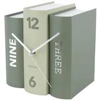 Karlsson Karlsson, Tischuhr, Table clock Book green tones paper,