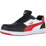 Puma Frontcourt BLK/WHT/RED Low S3L ESD Sr schwarz/weiß 46