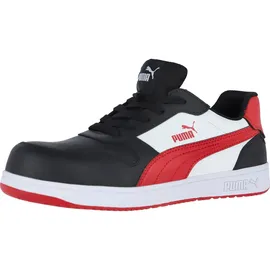 Puma Frontcourt BLK/WHT/RED Low S3L ESD Sr schwarz/weiß 46