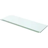 Kavolet 2pcs 60x15 cm Glasboden Glasscheibe Glasplatte Glasregal Transparent Regalboden Glas Einlegeboden Glasablage für Badezimmer Wandregal Badablage 8 mm stärke