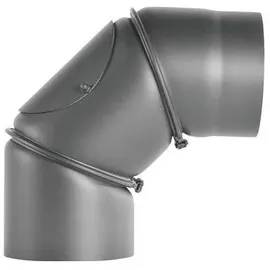 Bertrams Ofenrohrbogen Stahl Ø 150 mm verstellbar mit Tür grau