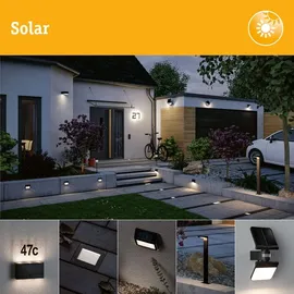 Paulmann Wegeleuchte Kunststoff 13,7 cm Solar IP44 inkl. Dämmerungssensor anthrazit