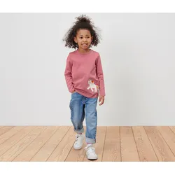 Tchibo - 2 Langarmshirts - Mädchen - Gr. 86/92 - dunkelrosa