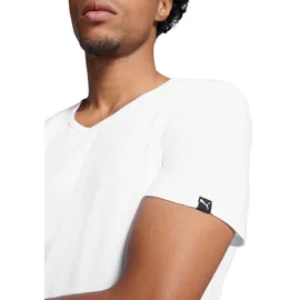 Puma T-Shirt »PUMA BASIC 2P V-NECK TEE« 2er Pack, V-Ausschnitt, Kurzarm, elastisch, Baumwolle PUMA weiß