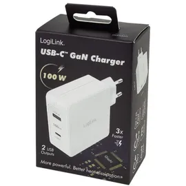 Logilink PA0281 USB Ladegerät 100 W 1x USB-C PD Weiß Innenbereich USB Power Delivery (USB-PD)
