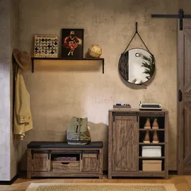 SoBuy Sideboard 80 x 92 x 35 cm Braun
