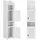 [en.casa] Mora Hochschrank 135 x 32 x 32 cm Weiß Kunststoff