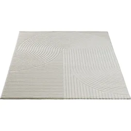 The CarPET Teppich THE CARPET "Everest", beige (creme), B:120cm H:14mm L:170cm, Polypropylen, Teppiche, Teppich, moderner Wohnzimmer Teppich hohe Flordichte