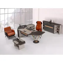 JV Möbel Büro für Kanzlei Praxis Office Komplette Einrichtung Schrank Tisch 3tlg