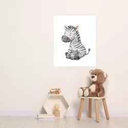 Bild mit Rahmen LÜTTENHÜTT "oder Poster, Zebra", bunt (farbe bild(er): bunt), B:40cm H:50cm T:0,2cm, Papier, Bilder, HD Premium Druck