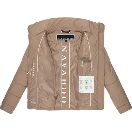 Navahoo leichte Damen Steppjacke kurze Übergangsjacke oversized mit Fledermausärmeln Luftzauber 14 Taupe Grey Gr. L - L