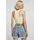 URBAN CLASSICS Ladies Cropped Rib Top - gelb