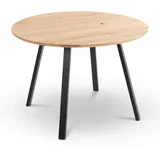 Esstisch Macon Ø 110 cm Holz Braun Eiche